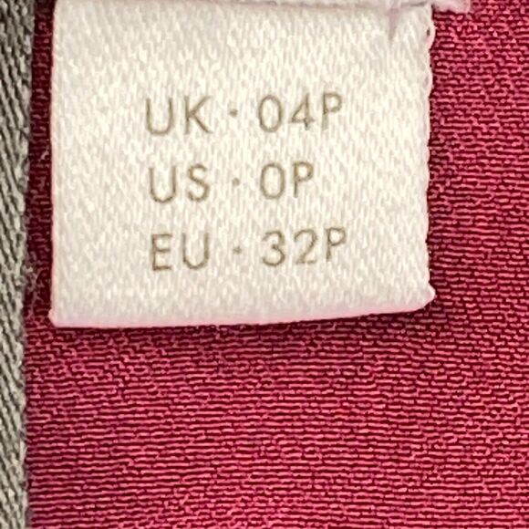 Anthropologie HD In Paris Dress Womens 0 Petite Burgundy Leather Trim Peplum - Picture 3 of 15